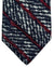 Kiton Tie Black Patterned Stripes Dark Red - Sevenfold Necktie SALE