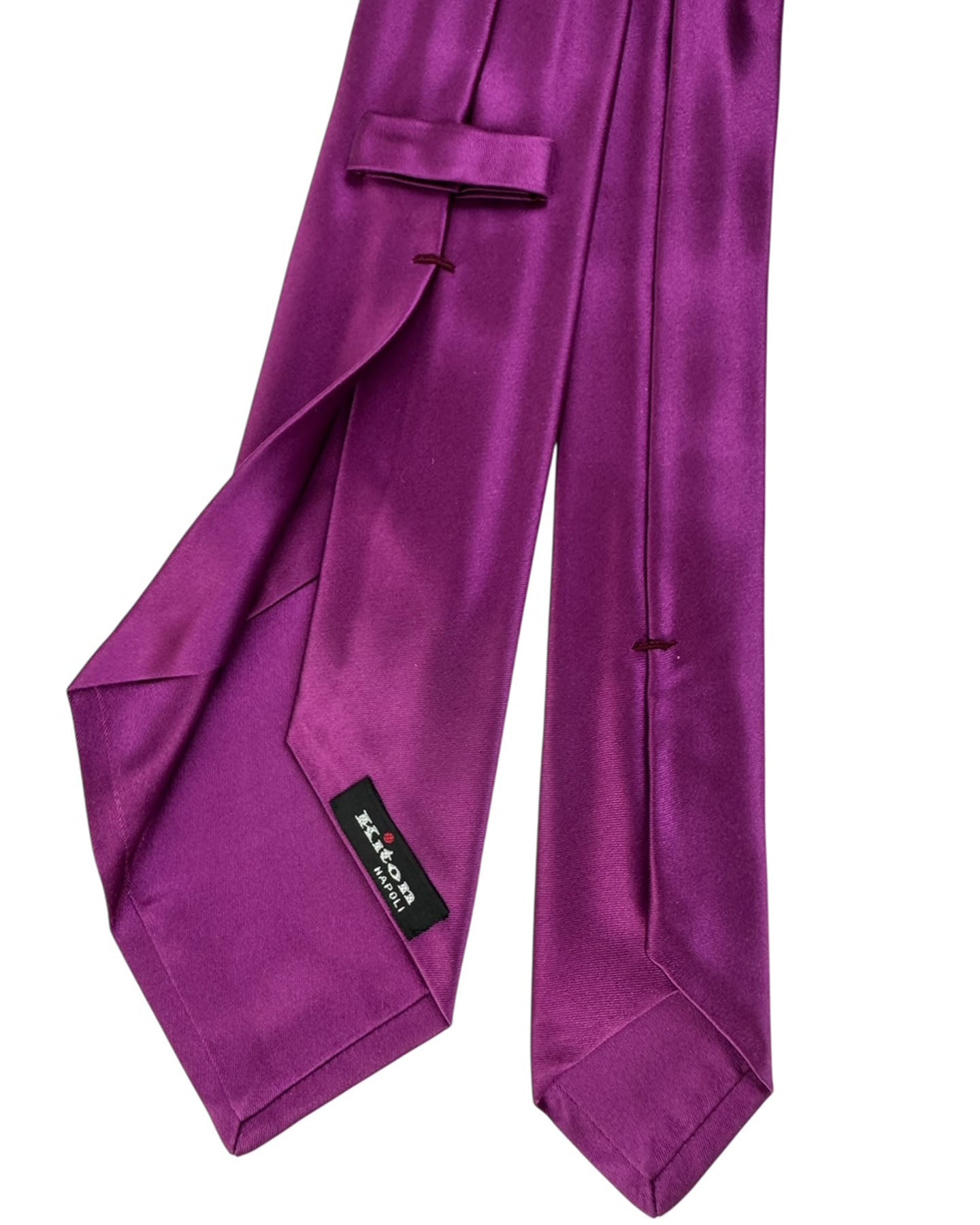 Kiton Tie Magenta Solid - Sevenfold Necktie