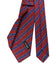 Kiton Tie Dark Red Bordeaux Royal BlueStripes - Sevenfold Necktie