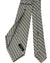 Kiton Tie Silver Black Stripes - Sevenfold Necktie