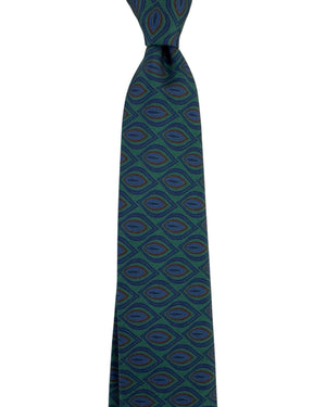 Kiton Sevenfold Tie Green Design