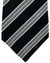 Kiton Sevenfold Tie Black And Silver Stripe