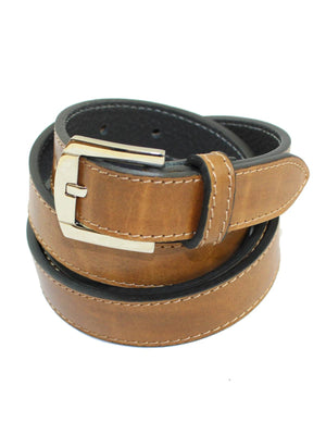 Kiton Belt Brown Narrow Leather Men Belt