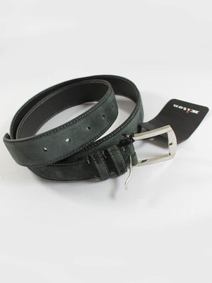 Kiton Belt Ceylon Gray Suede Leather Men Belt 