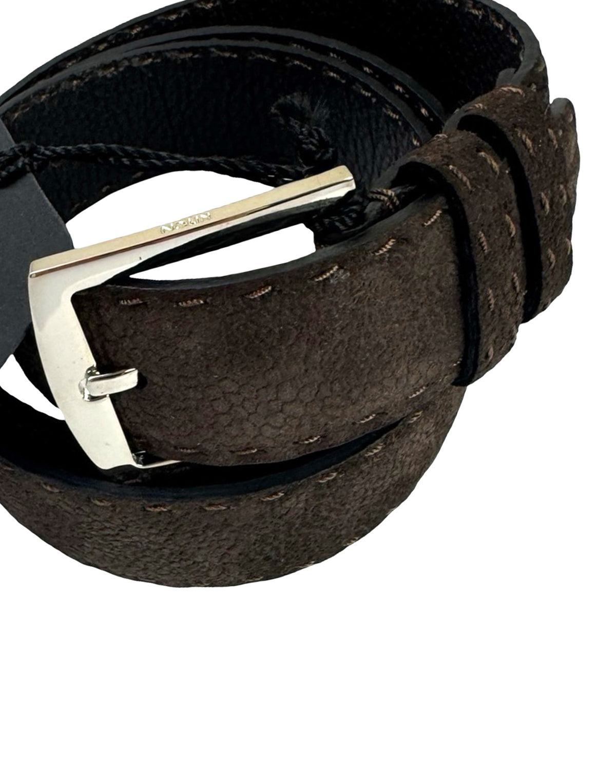 Kiton Belt Dark Brown Suede 100 / 40