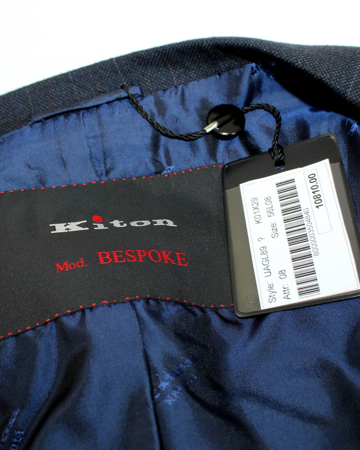 Kiton Suit Gray Stripes 3 Piece 14 Micron Wool Men Suit EU 56 / US 44 L