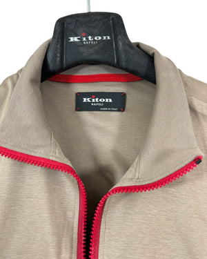 Kiton Jacket - Beige Full Zip Activewear 