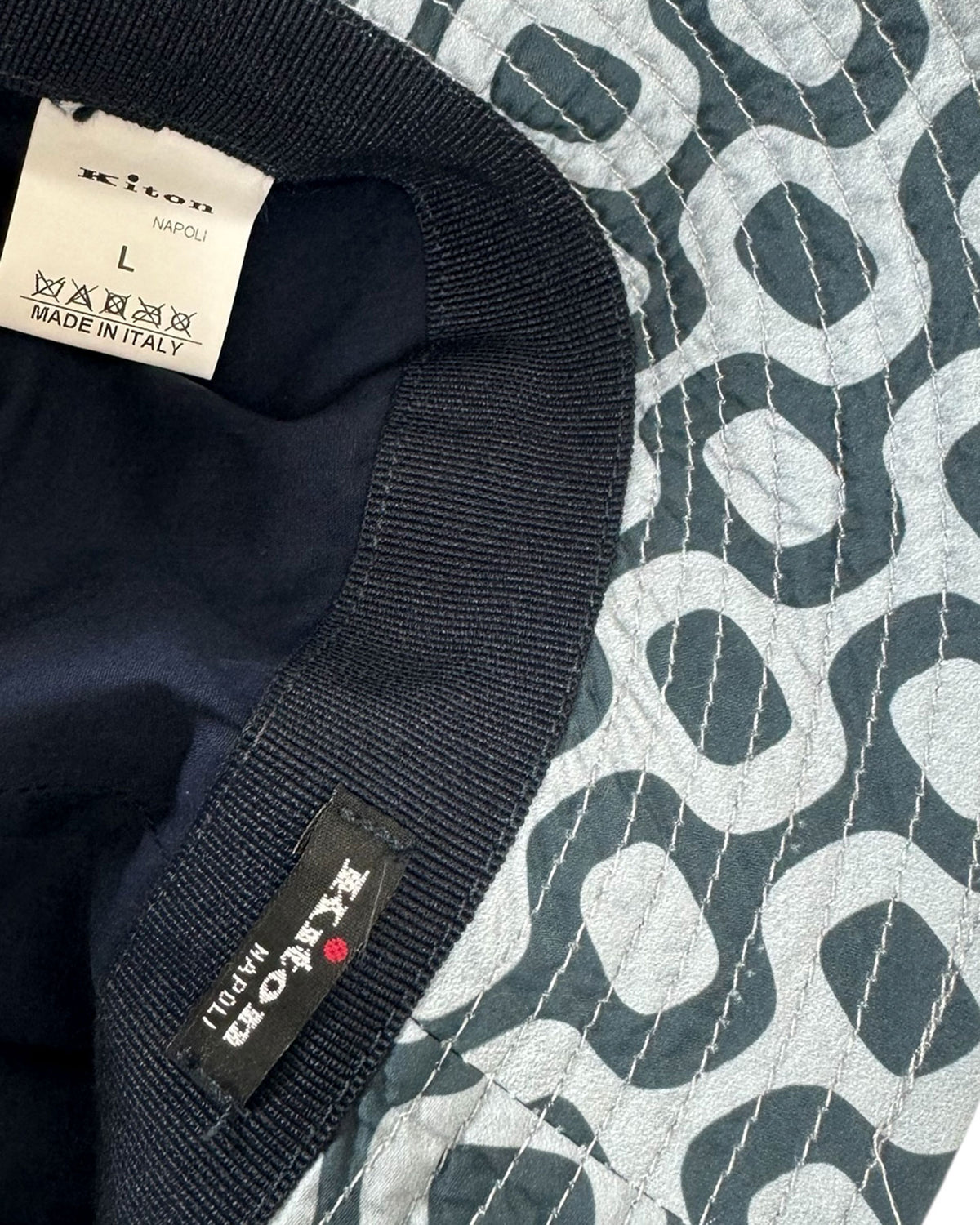 Kiton Bucket Hat Metal Blue Design - L SALE