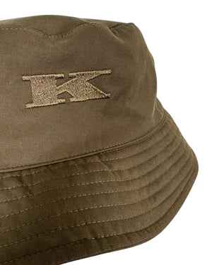 Kiton Bucket Hat Taupe K Logo - Size M