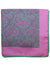 Kiton Silk Pocket Square Purple Green Paisley