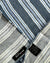 Kiton Silk Cotton Pocket Square Dark Blue Blue Stripes