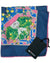 Kiton Silk Pocket Square Navy Blue Pink Garden