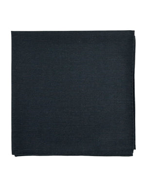 Kiton Wool Pocket Square Black Gray SALE