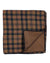 Kiton Silk Pocket Square Brown Check - 2 Sided Design New