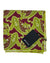 Kiton Silk Pocket Square Olive Maroon Paisley