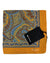 Kiton Silk Pocket Square Olive Paisley