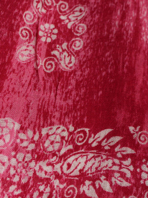 Kiton Scarf Pink Burgundy Floral 