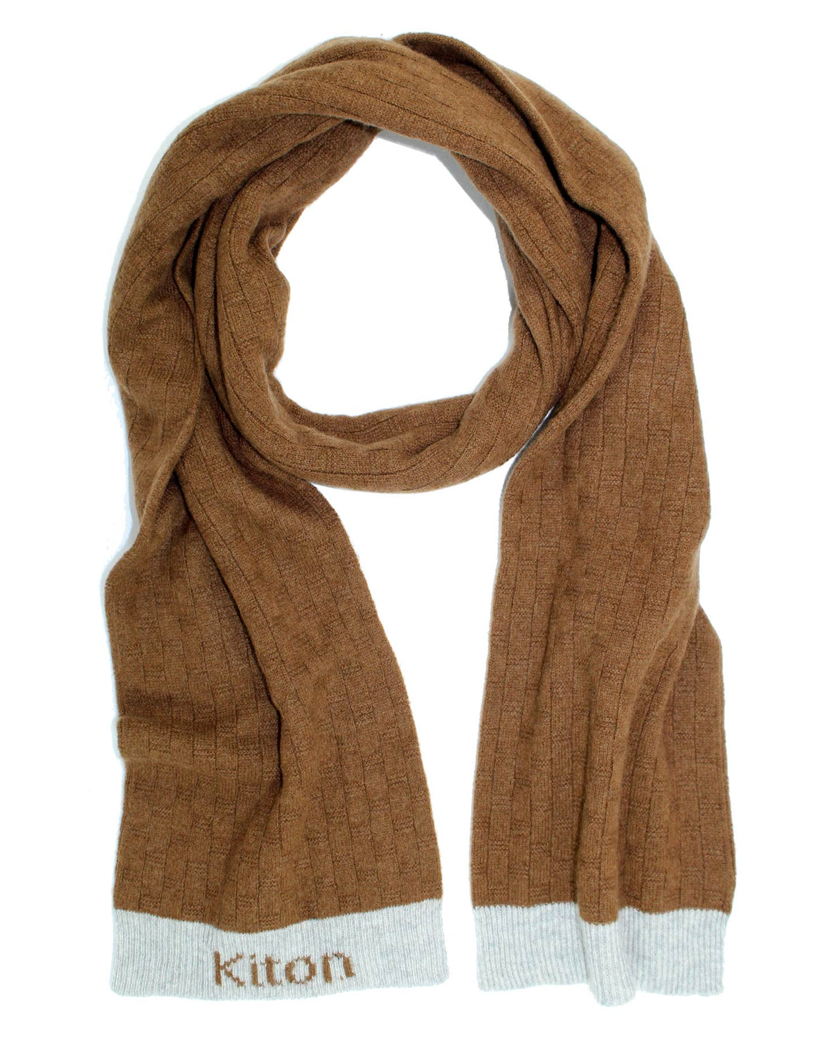 Kiton Cashmere Scarf Brown 