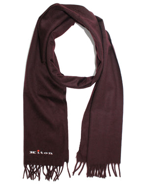 Kiton Cashmere Scarf Brown - Men Luxury Shawl