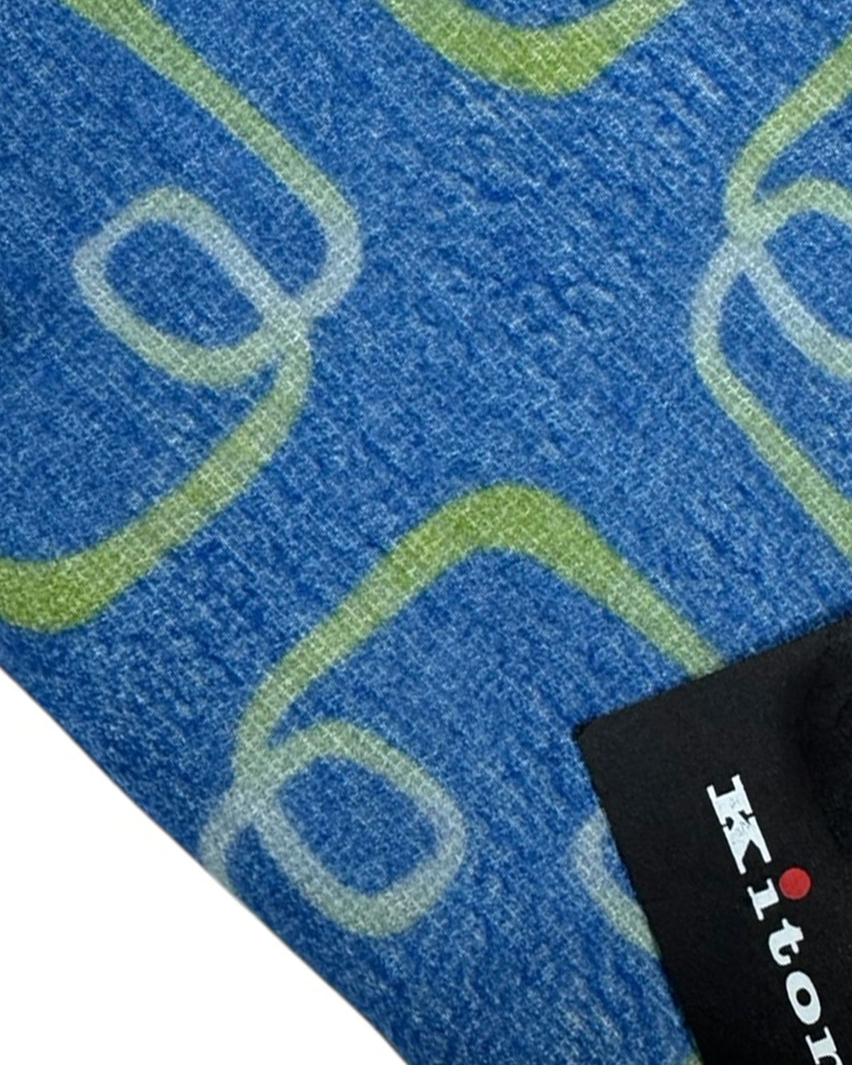 Kiton Silk Scarf Men Collection Blue Design FINAL SALE