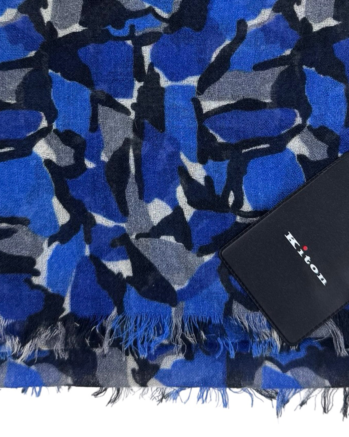 Kiton Cashmere Scarf Royal Blue New