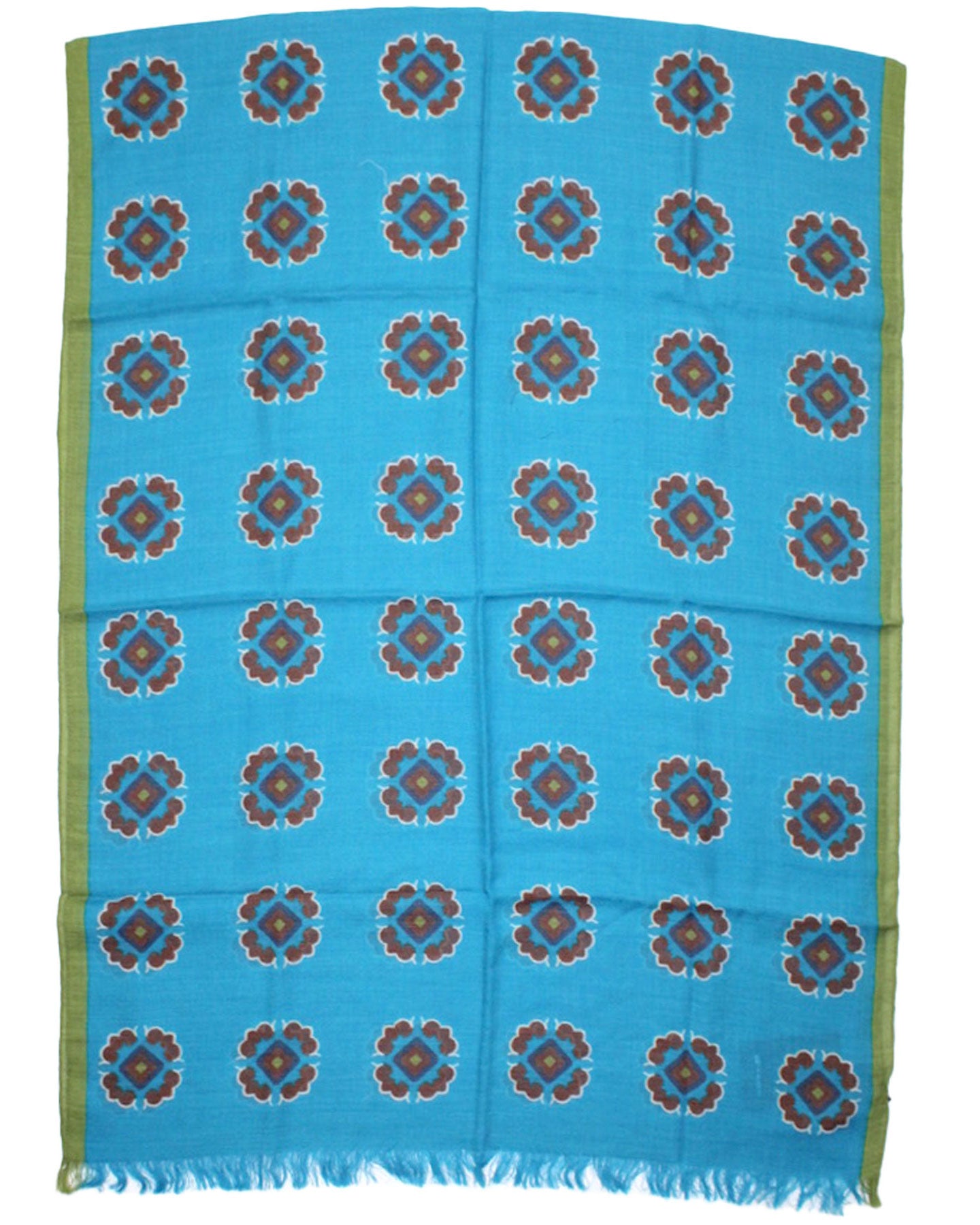 Sartorio Scarf Blue Green Medallion