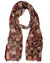 Kiton Scarf Bordeaux Design - Wool Cashmere Silk