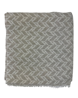 Kiton Scarf Beige Gray