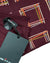 Kiton Small Cashmere Scarf Maroon Purple Geometric Design