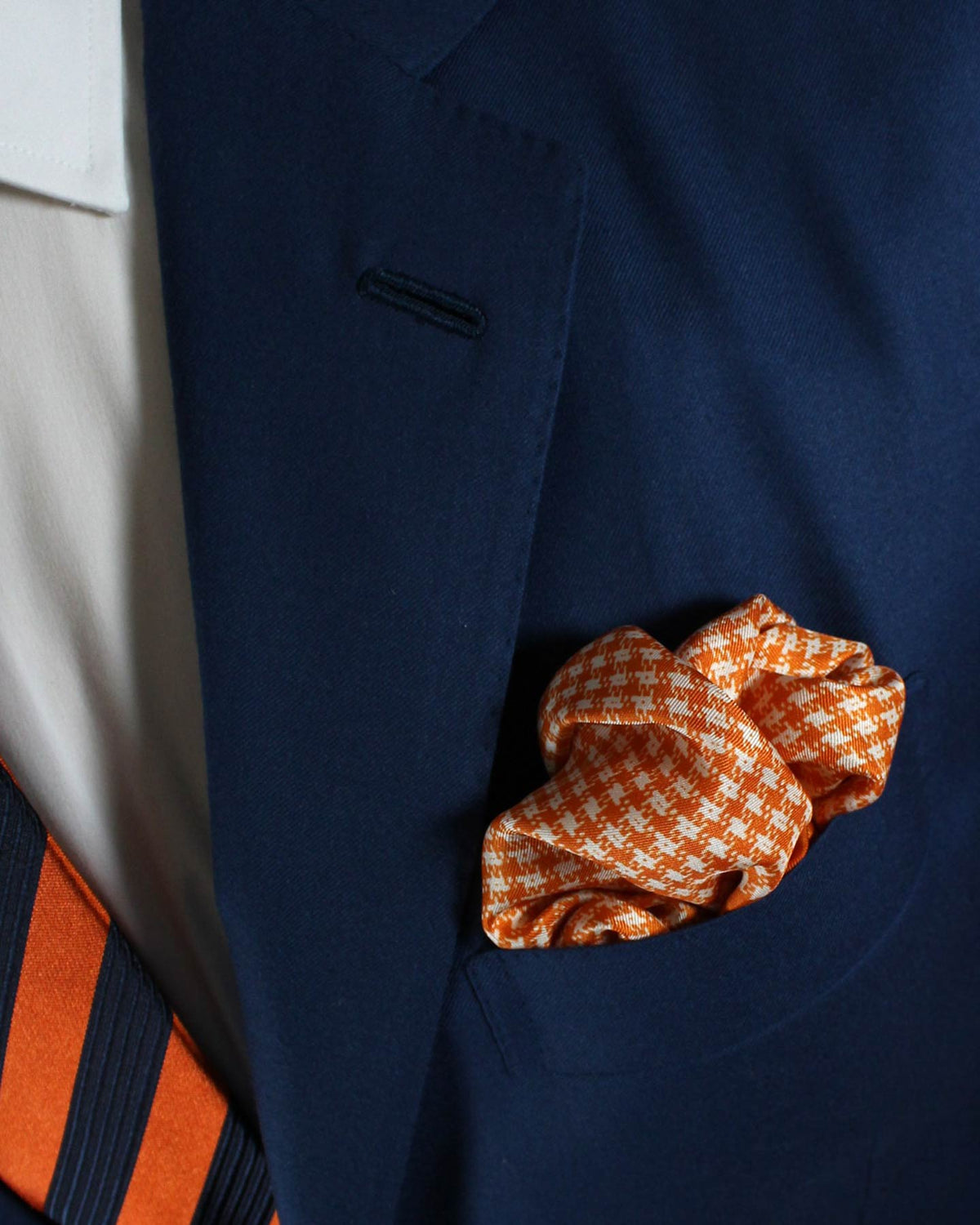 Kiton Suit Dark Blue 14 Micron Wool 