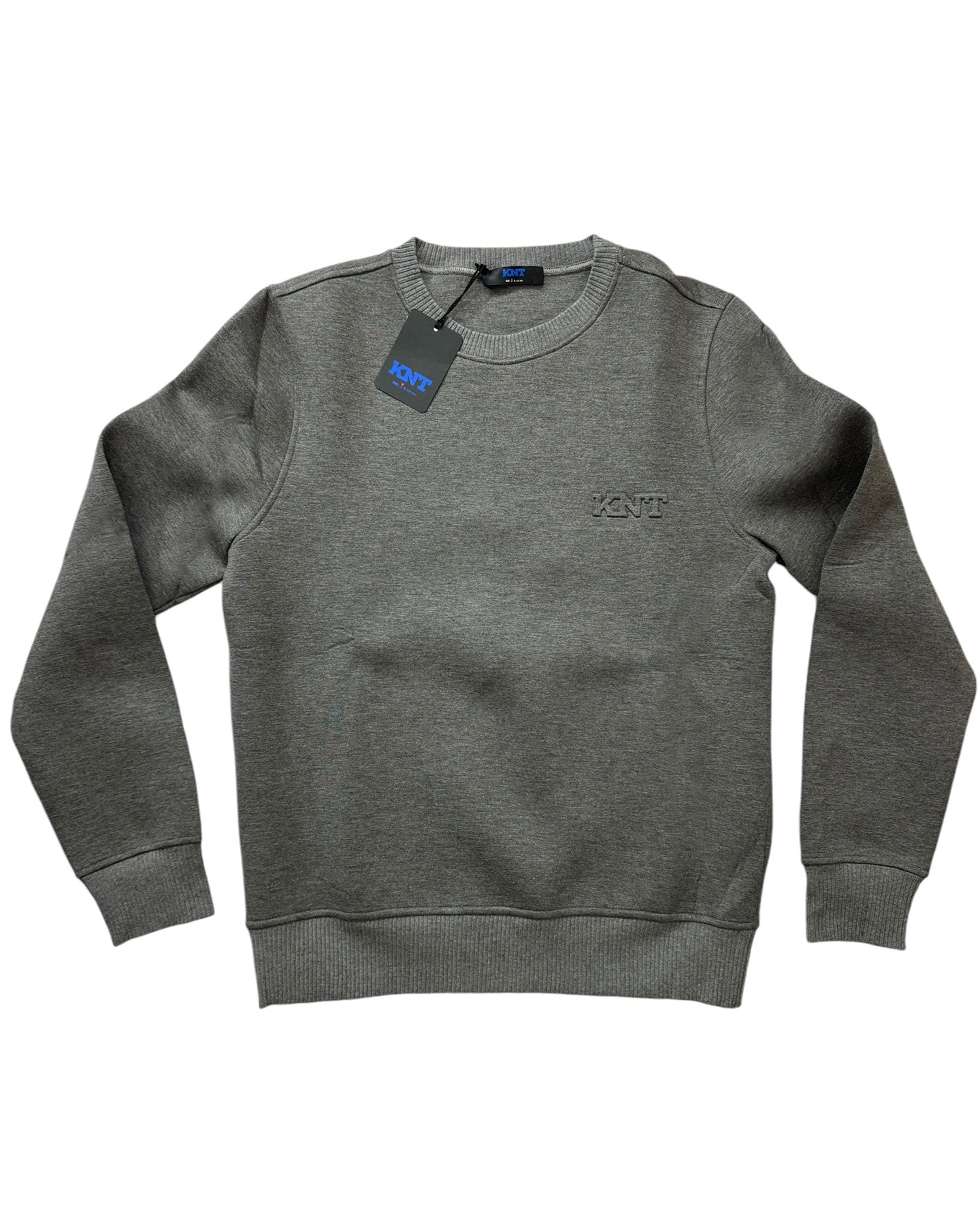 New KNT Kiton Sweater Gray Activewear Sweatshirt 