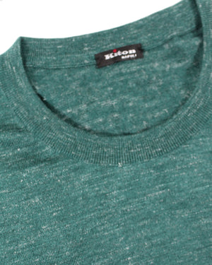 Kiton Short Sleeve Sweater Cashmere Linen Silk 
