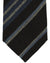 Kiton Sevenfold Tie Dark Blue Stripes - Wool Silk