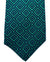 Kiton Tie Dark Blue Green Geometric - Sevenfold Necktie