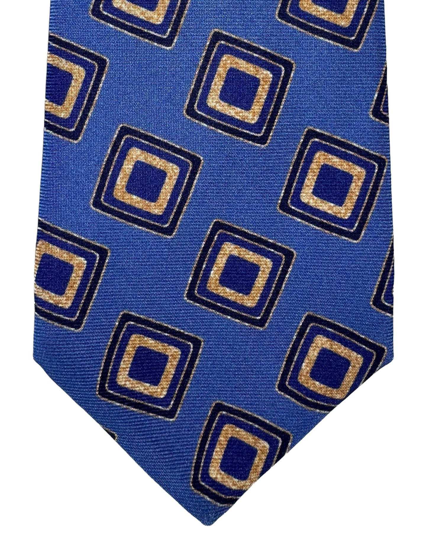 Kiton Tie Blue Royal Blue Squares - Sevenfold Necktie