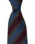 Kiton Tie Brown Maroon Dark Blue Stripes - Sevenfold Necktie