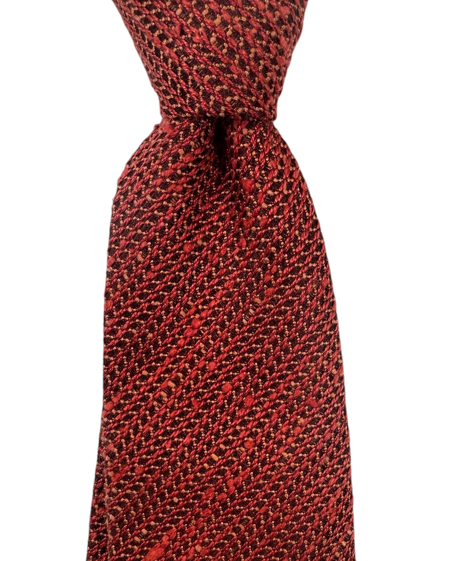 Kiton Tie Orange Stripes - Sevenfold Necktie