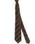 Kiton Tie Brown Navy Stripes - Sevenfold Necktie