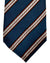 Kiton Silk Tie Midnight Blue Brown Stripes Design - Sevenfold Necktie