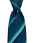 Kiton Silk Tie Turquoise Blue Stripes Design - Sevenfold Necktie