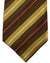 Kiton Silk Tie Brown Stripes Design - Sevenfold Necktie