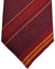 Kiton Silk Tie Maroon Orange Stripes Design - Sevenfold Necktie