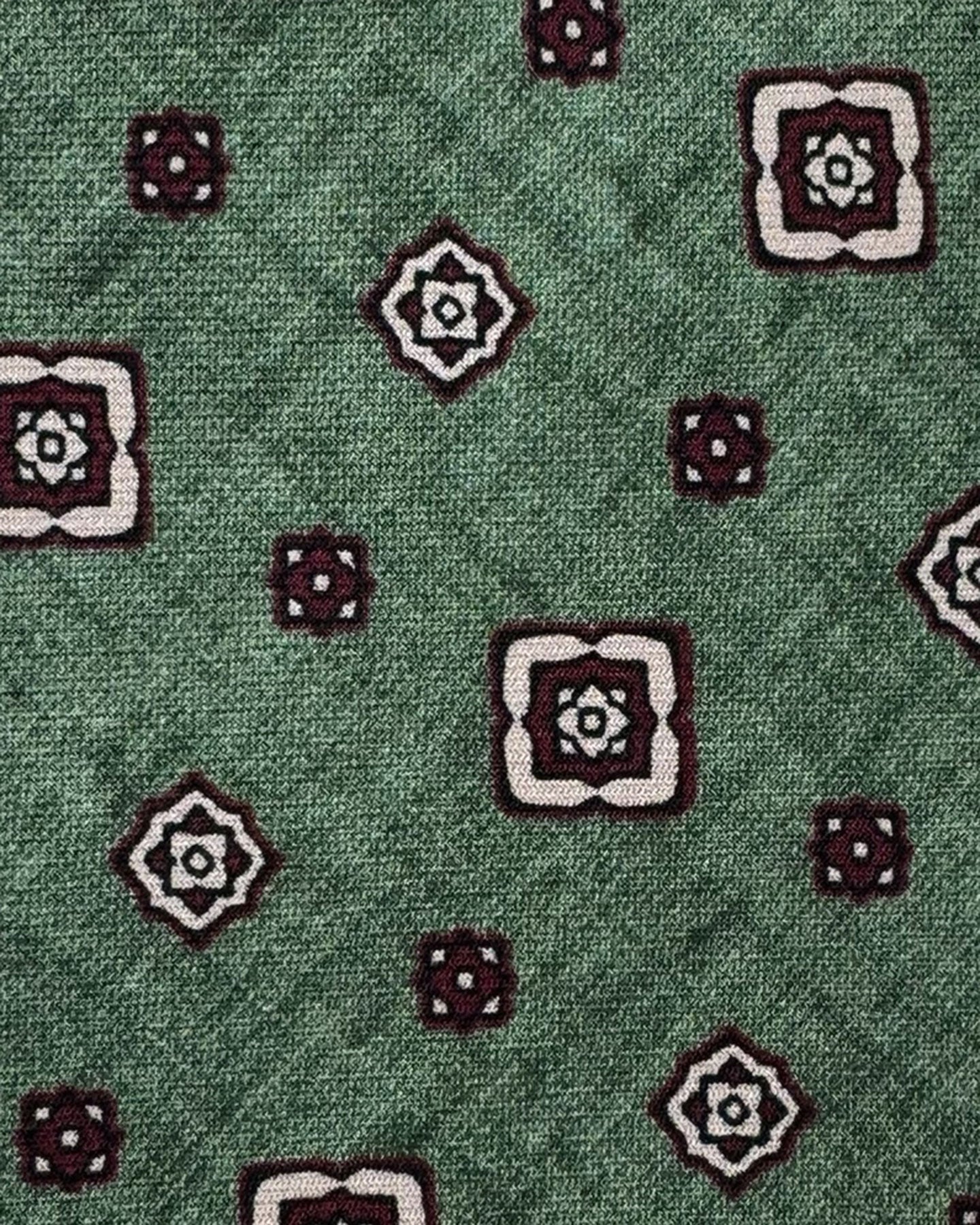 Kiton Sevenfold Tie Green Medallion