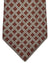 Kiton Sevenfold Tie Gray Maroon Geometric Design