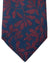 Kiton Sevenfold Tie Midnight Blue Bordeaux Floral Print
