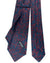 Kiton Sevenfold Tie Midnight Blue Bordeaux Floral Print
