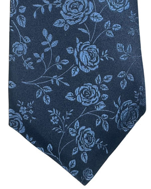 Kiton Tie Navy Floral - Sevenfold Necktie
