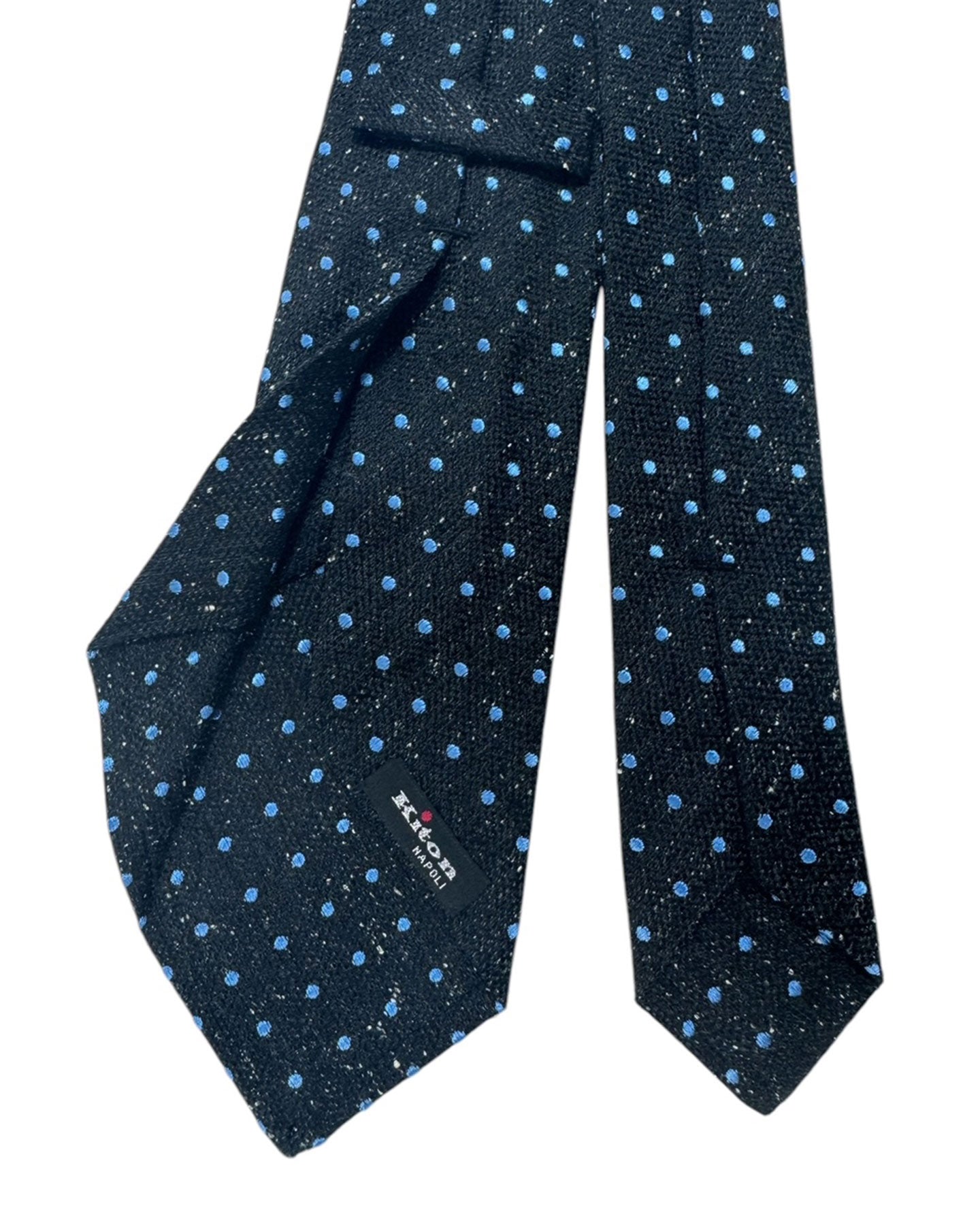 Kiton Tie Navy Dots - Sevenfold Necktie
