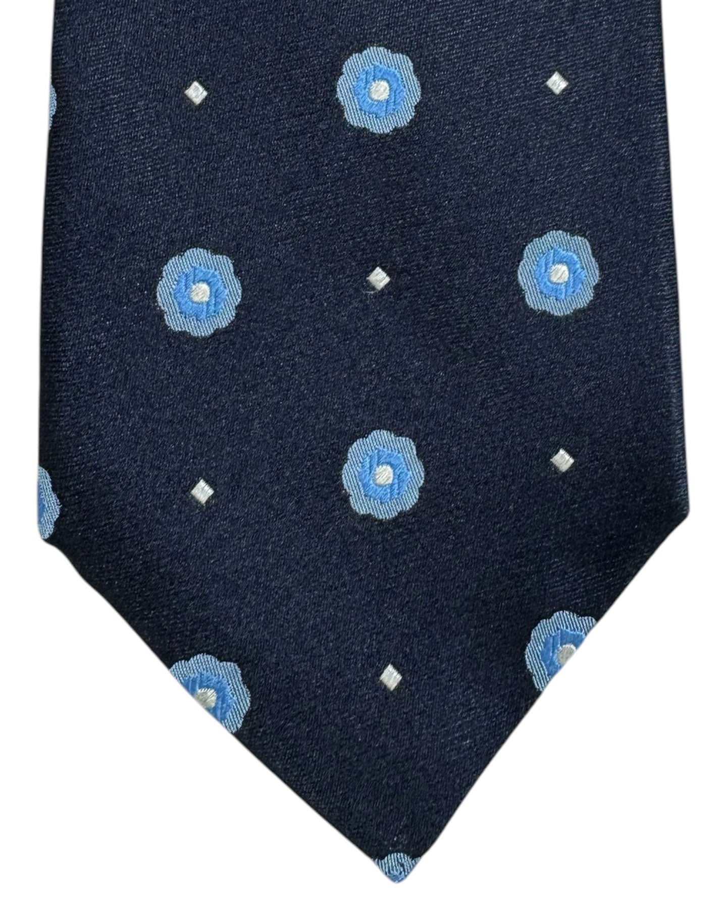 Kiton Tie Navy Blue Design - Sevenfold Necktie