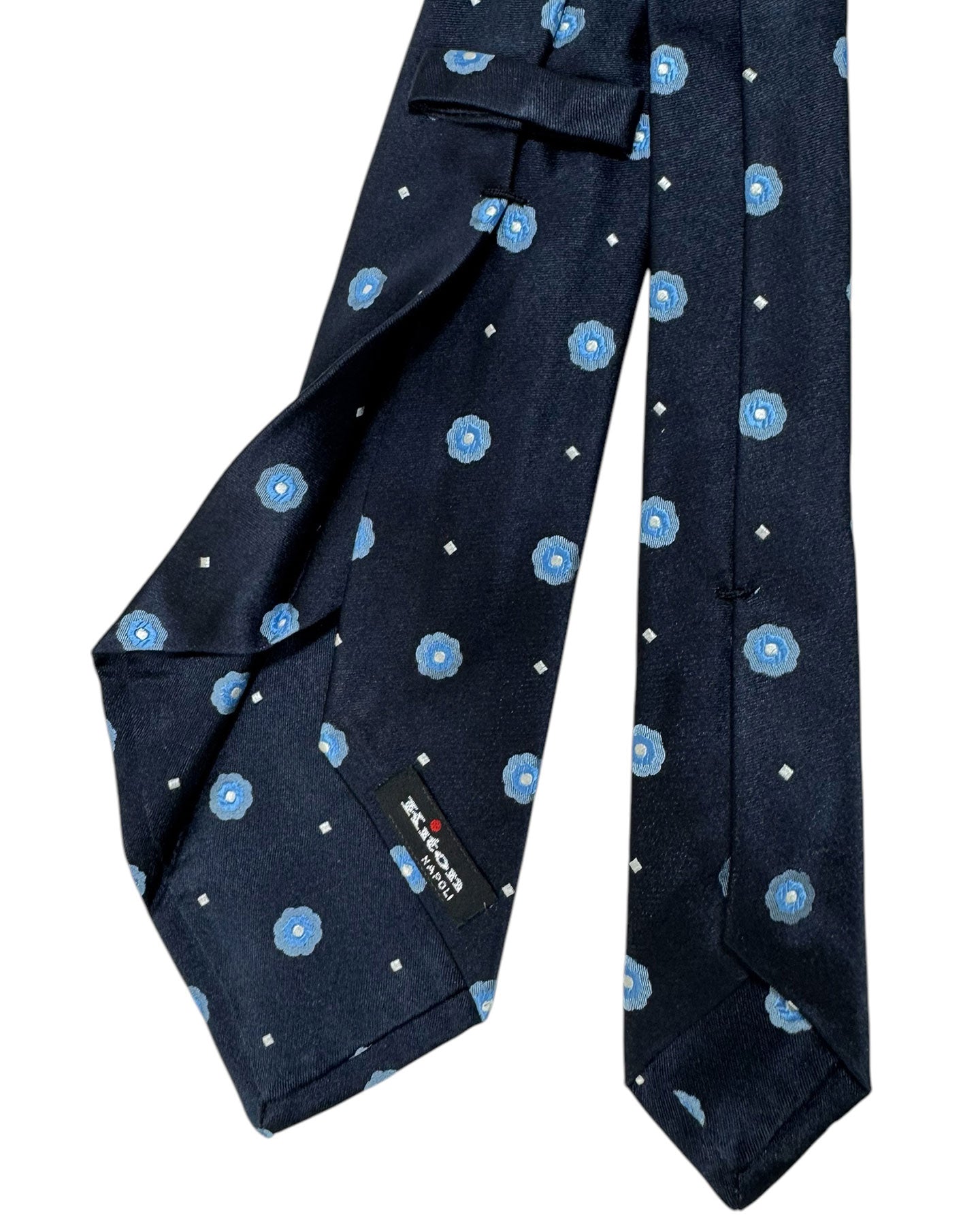 Kiton Tie Navy Blue Design - Sevenfold Necktie